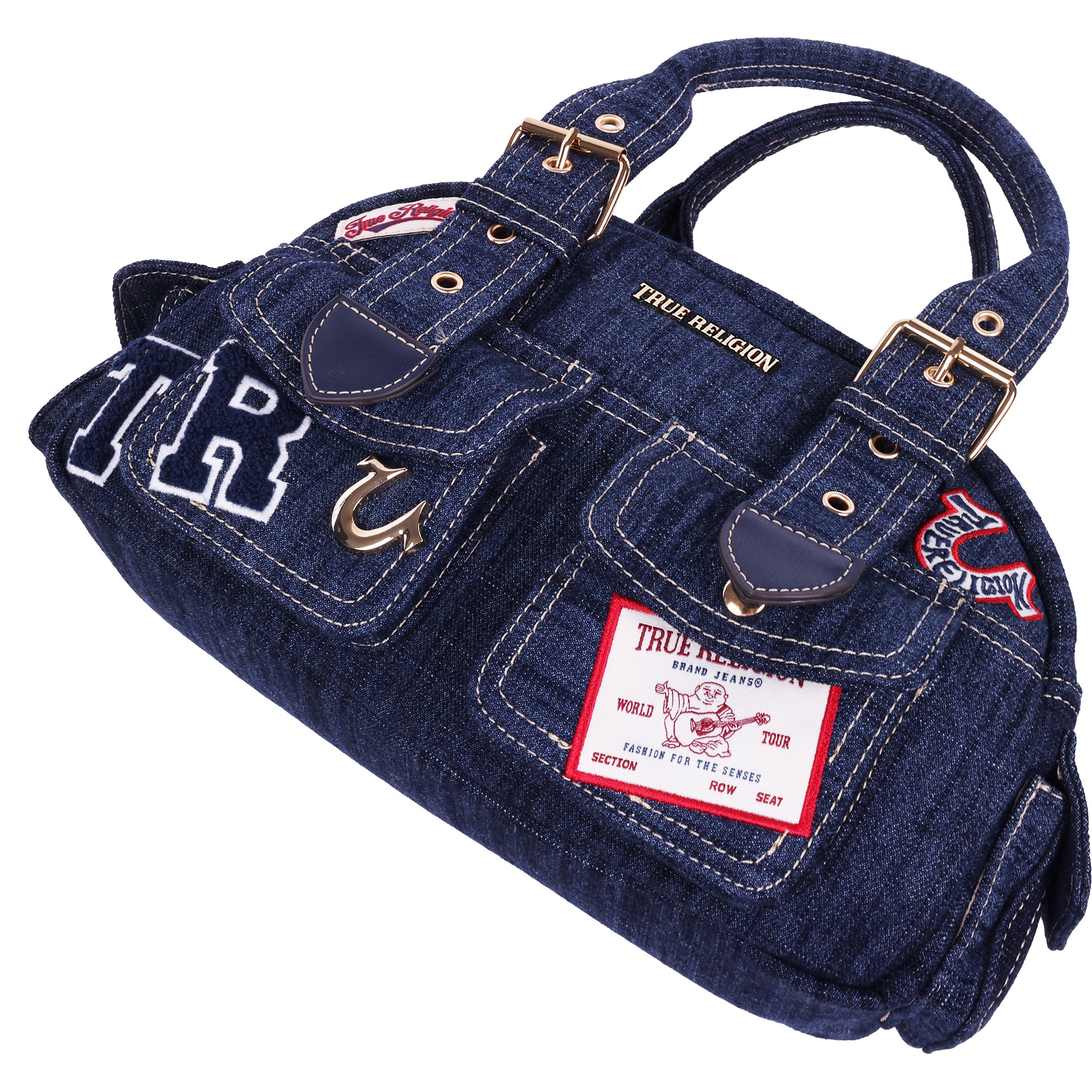 True Religion Multi-Patch Satchel