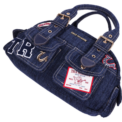 True Religion Multi-Patch Satchel