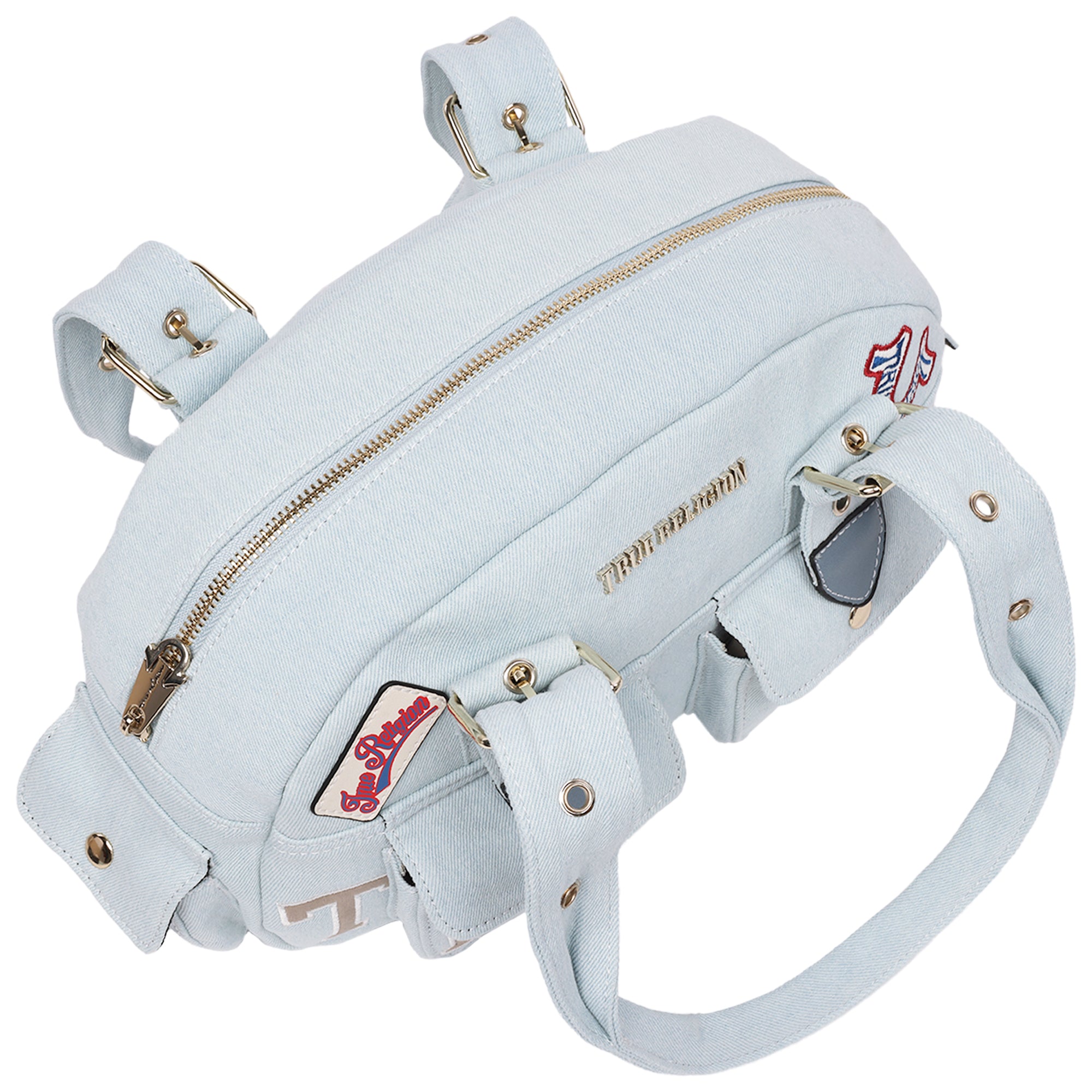 True Religion Multi-Patch Satchel