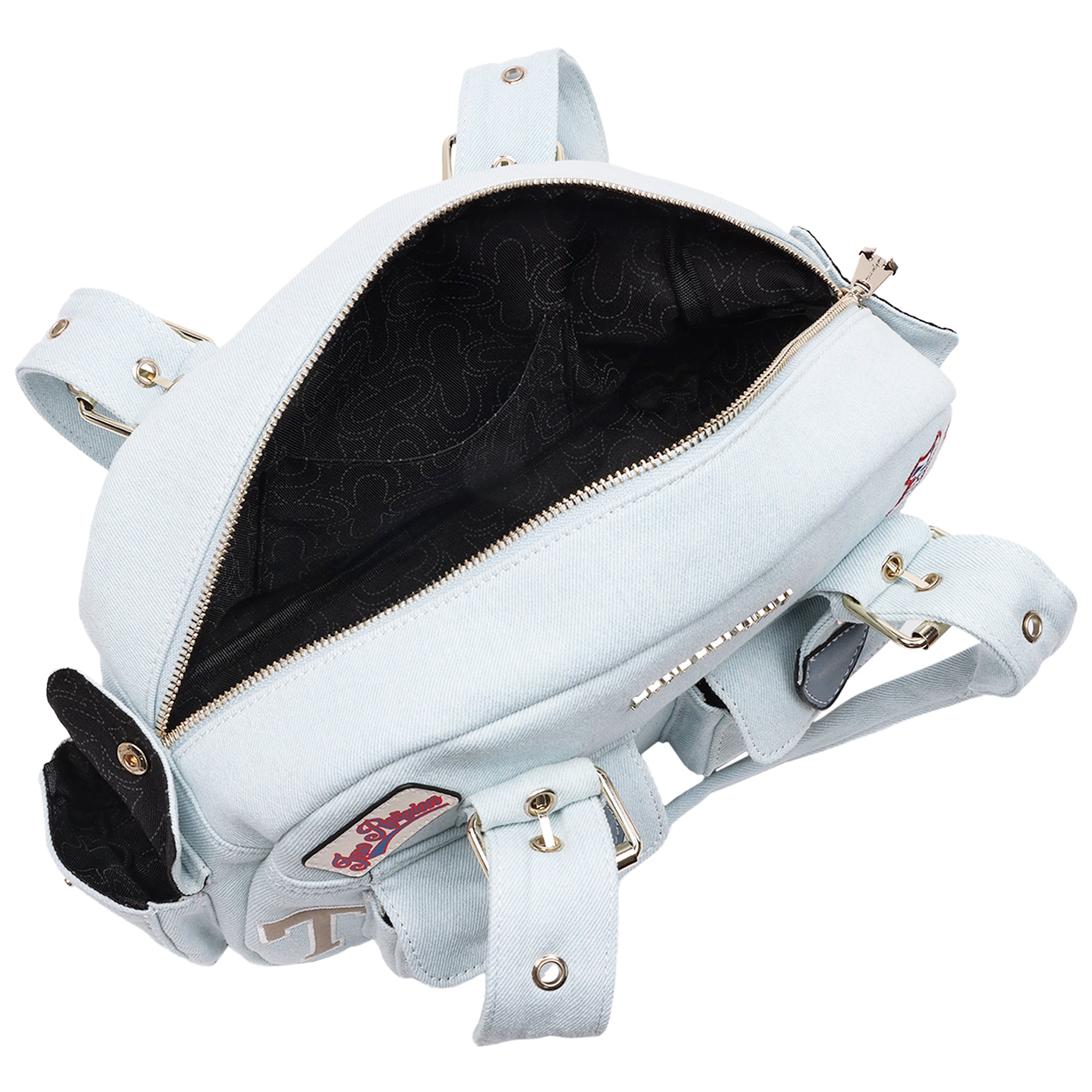 True Religion Multi-Patch Satchel