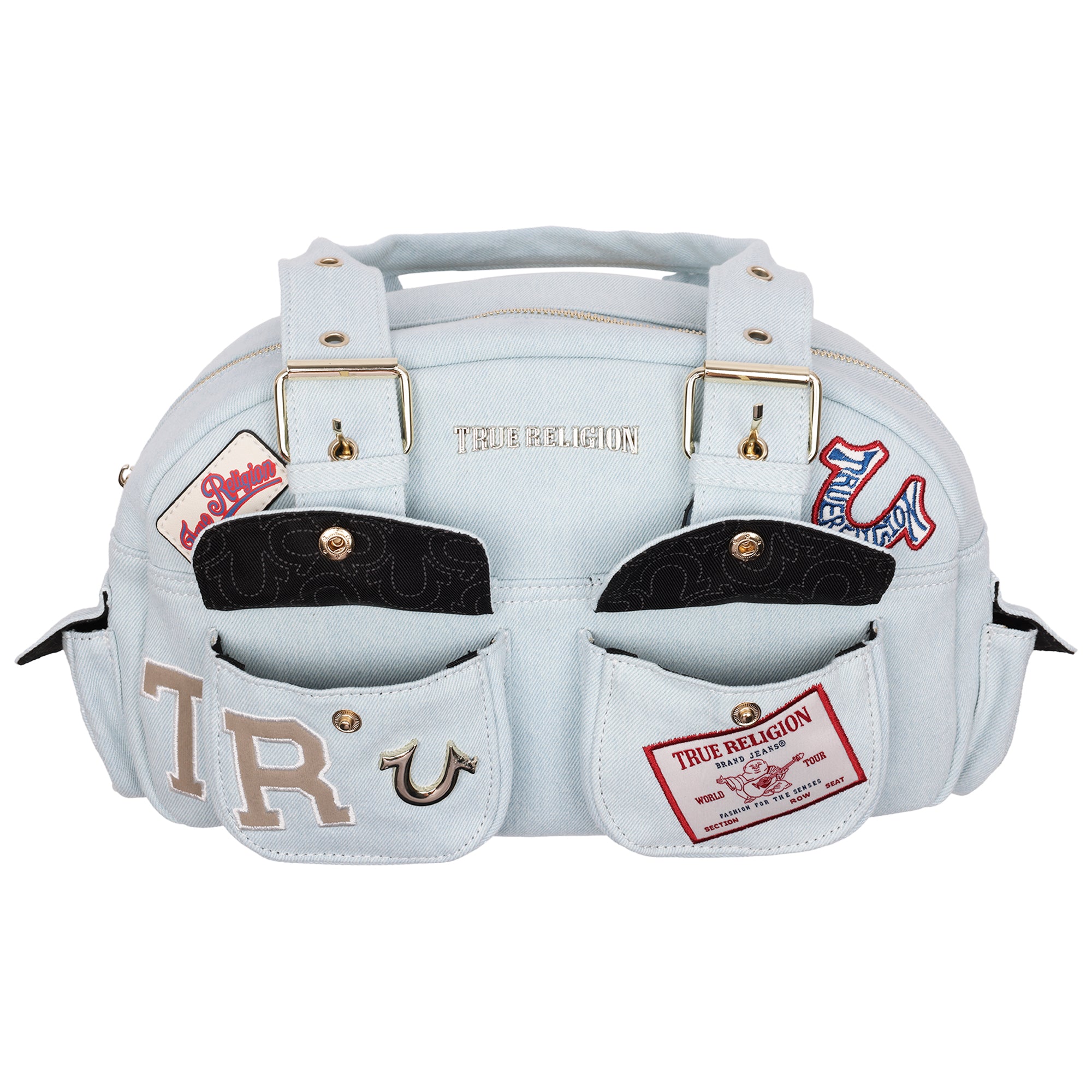 True Religion Multi-Patch Satchel