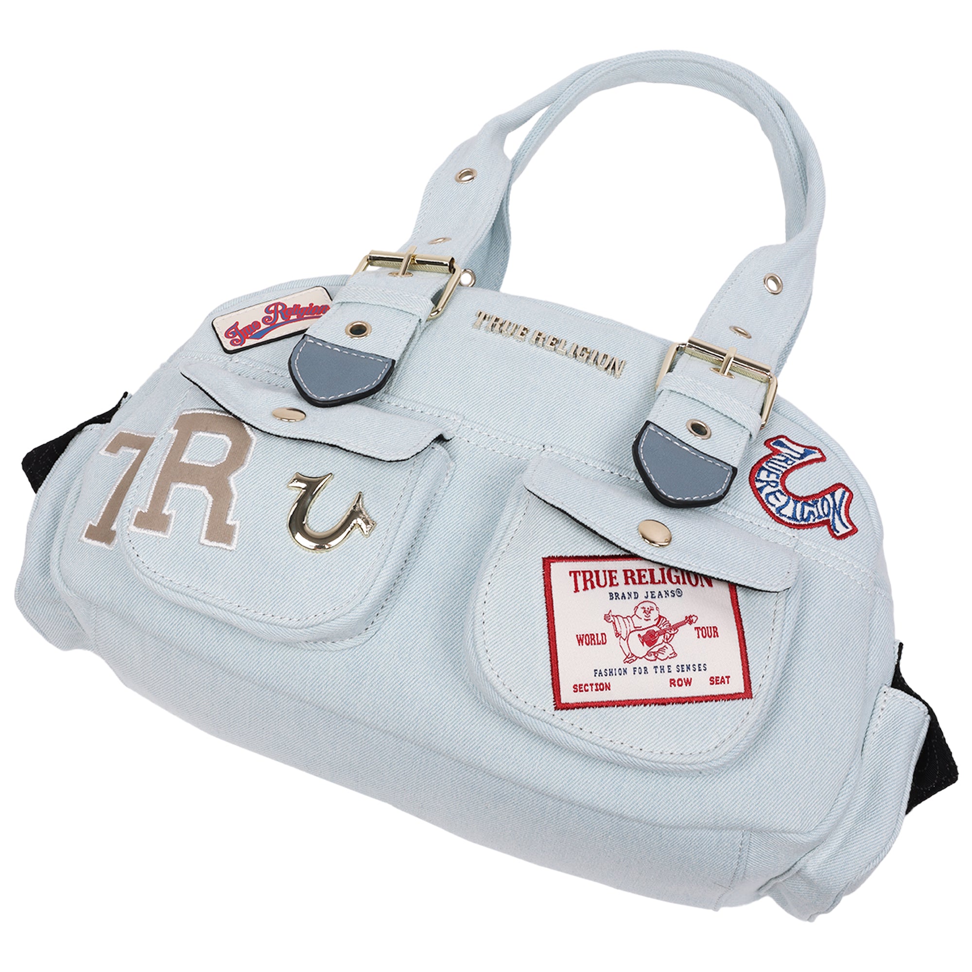 True Religion Multi-Patch Satchel