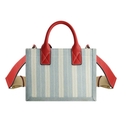 True Religion Denim Stripe Modern Tote, DENIM