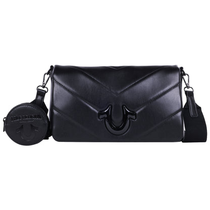 True Religion Quilted Flap Crossbody with Removable Pouch