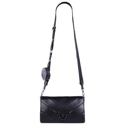 True Religion Quilted Flap Crossbody with Removable Pouch
