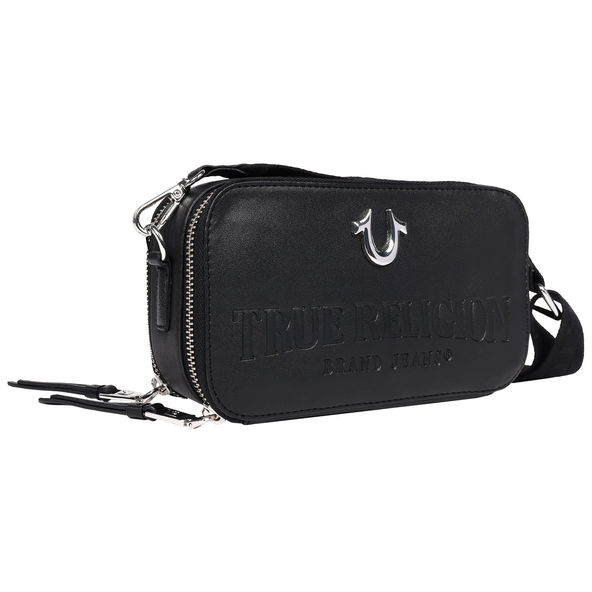 True Religion Double-Zip Horseshoe Camera Bag
