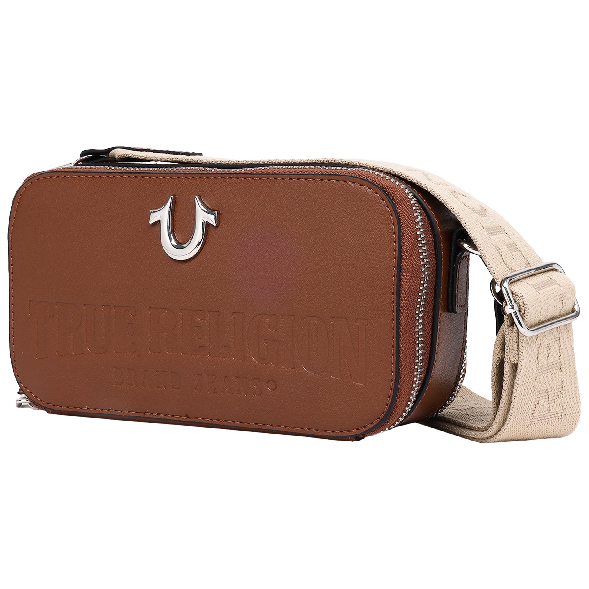 True Religion Double-Zip Horseshoe Camera Bag