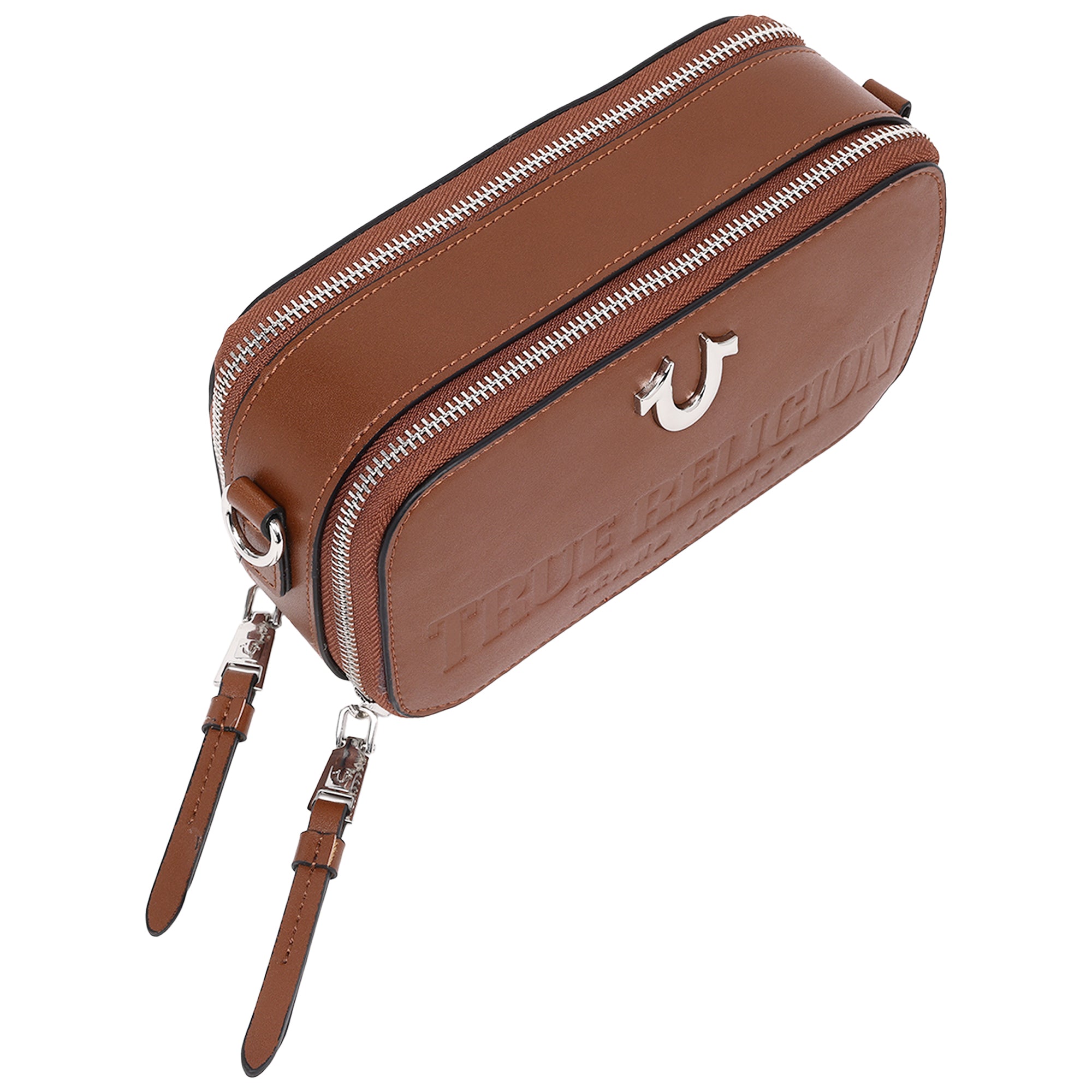 True Religion Double-Zip Horseshoe Camera Bag