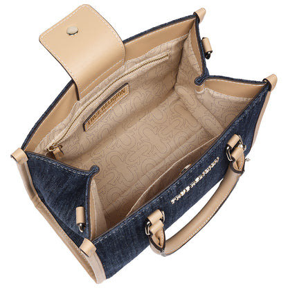 HORSESHOE DANGLE COLORED DENIM TOTE