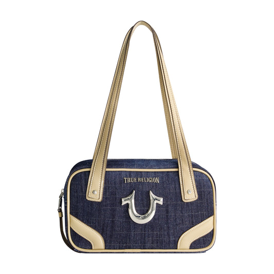 True Religion Small Denim Bowling Satchel