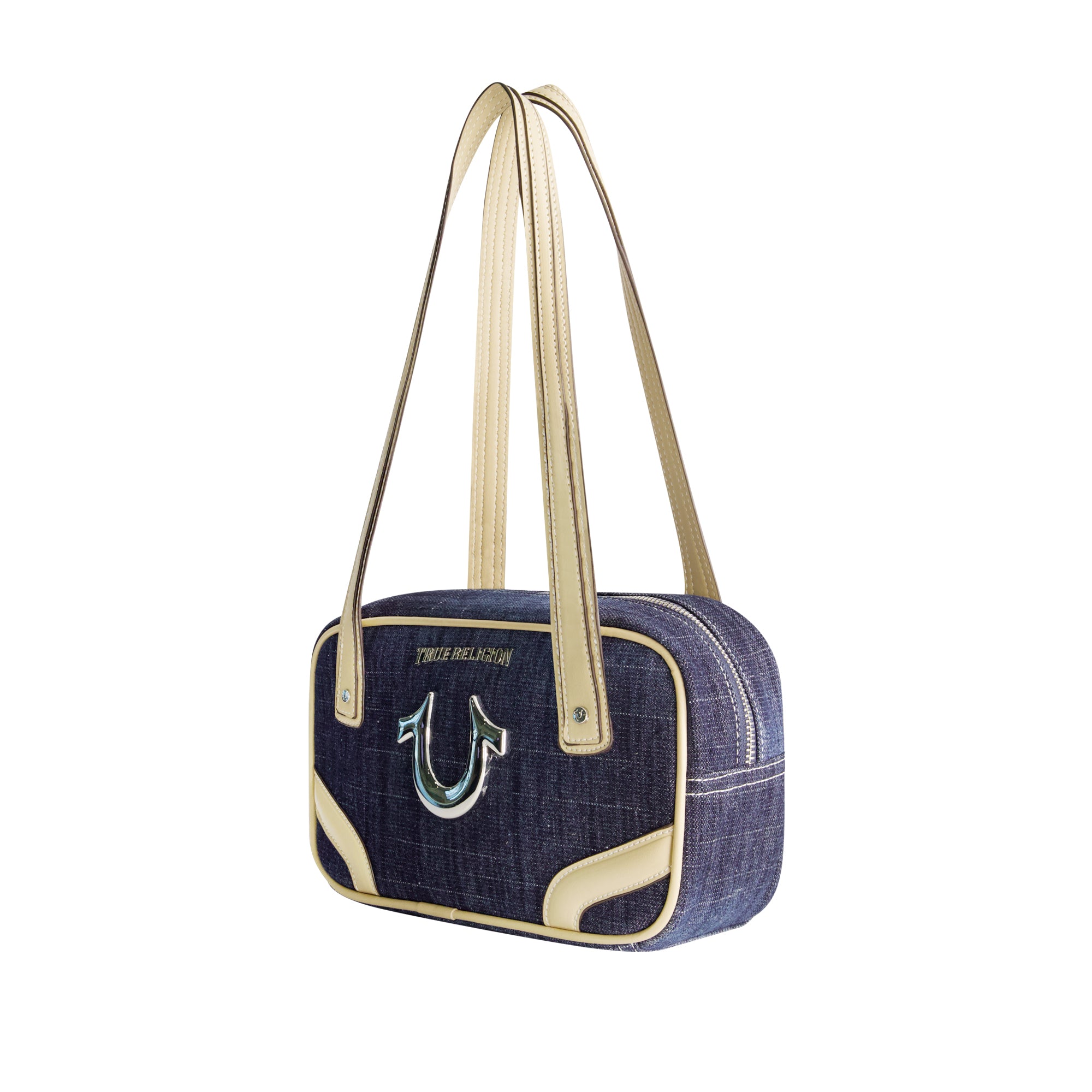True Religion Small Denim Bowling Satchel