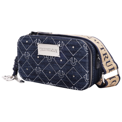 True Religion Studded Denim Camera Bag