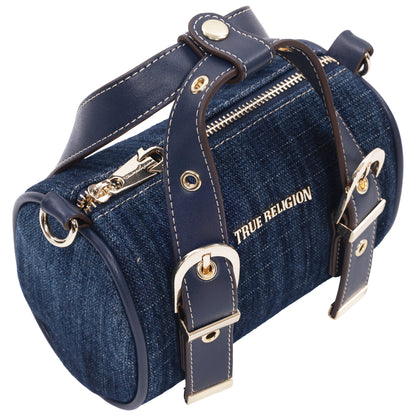 True Religion Denim Buckle Strap Mini Satchel