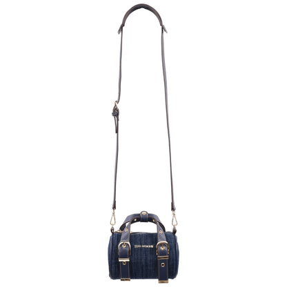 True Religion Denim Buckle Strap Mini Satchel