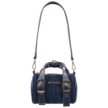 True Religion Denim Buckle Strap Mini Satchel