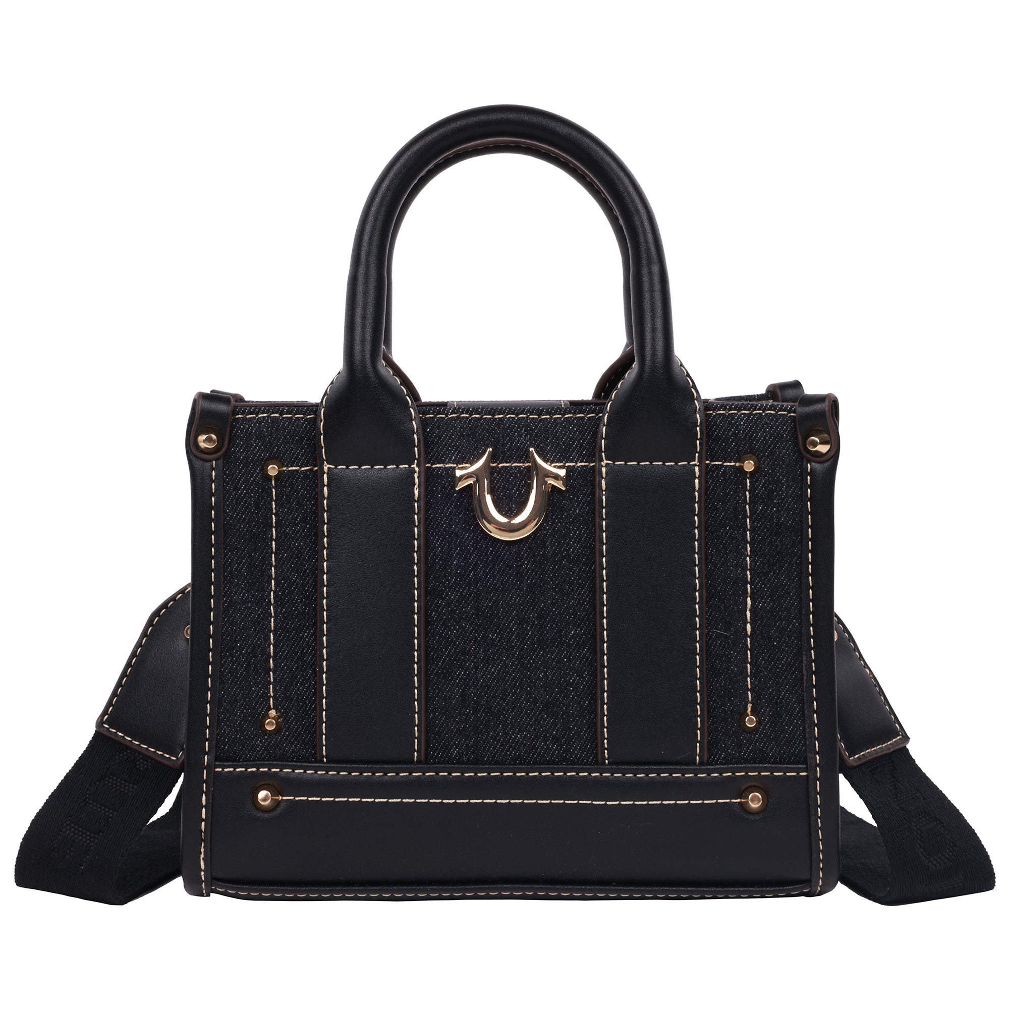 True Religion Denim Logo Strap Mini Tote