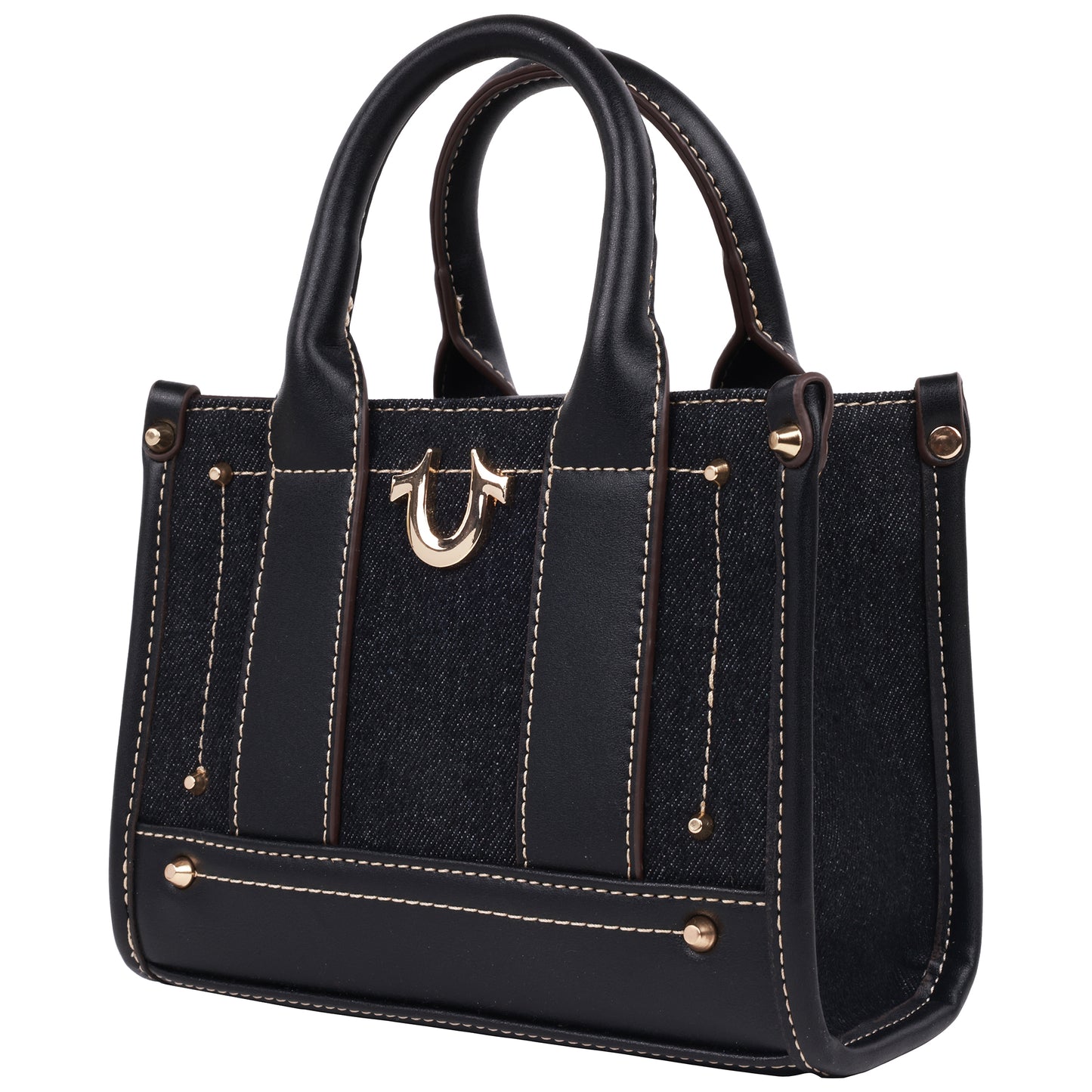 True Religion Denim Logo Strap Mini Tote