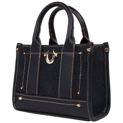 True Religion Denim Logo Strap Mini Tote