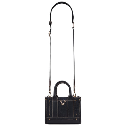 True Religion Denim Logo Strap Mini Tote