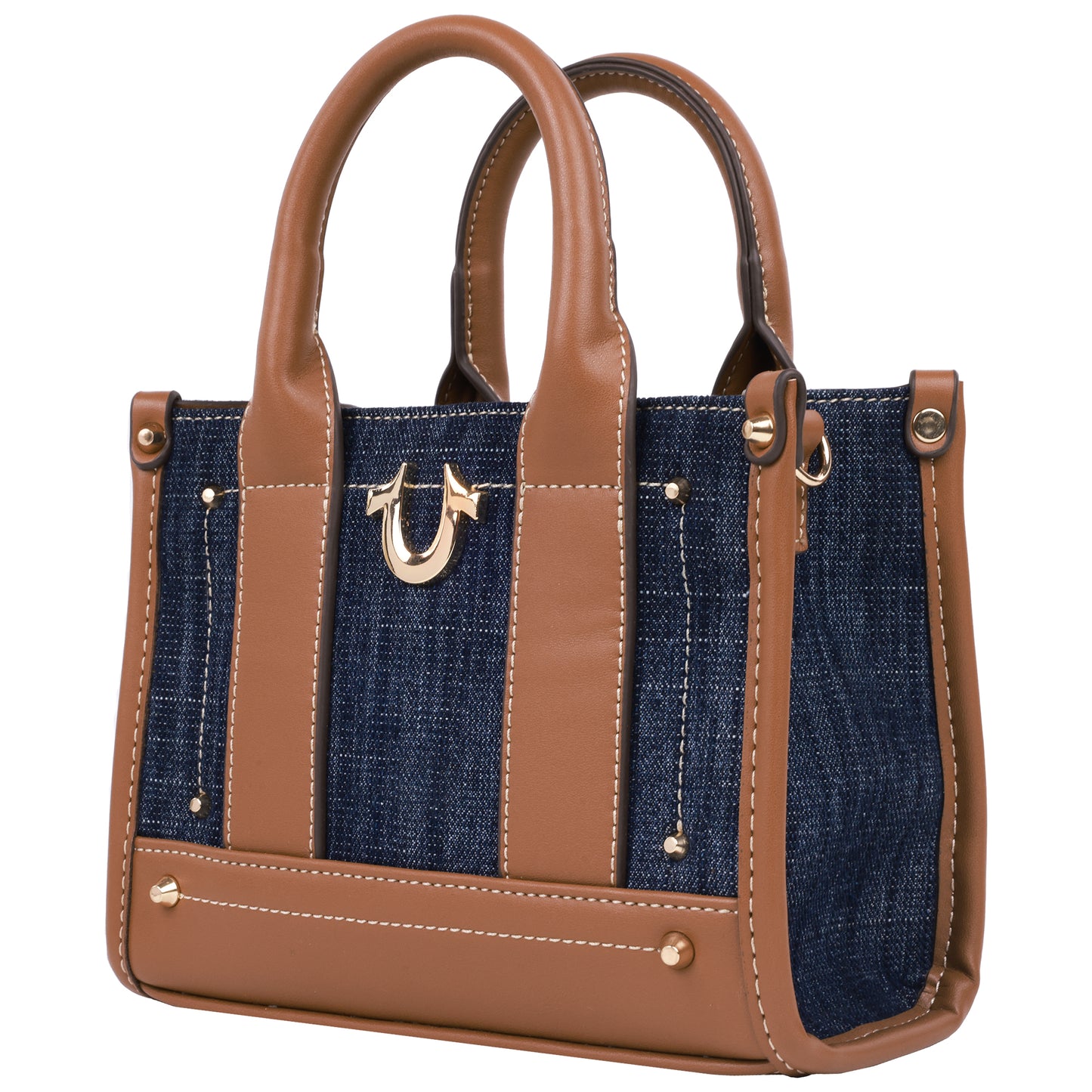 True Religion Denim Logo Strap Mini Tote