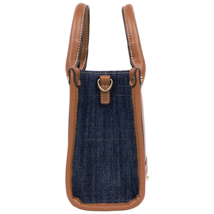 True Religion Denim Logo Strap Mini Tote