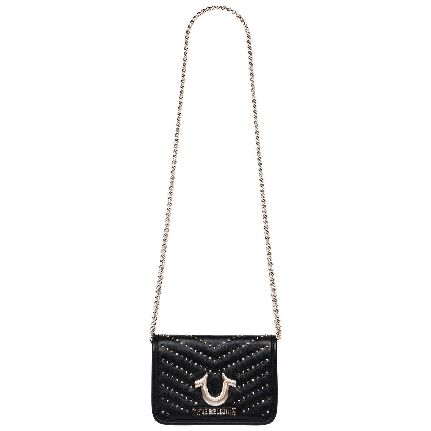 True Religion Horseshoe Multi Stud Flap Crossbody
