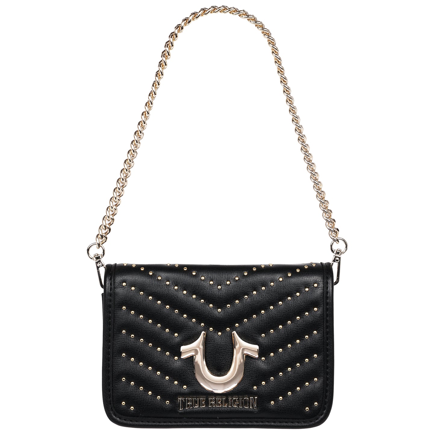 True Religion Horseshoe Multi Stud Flap Crossbody