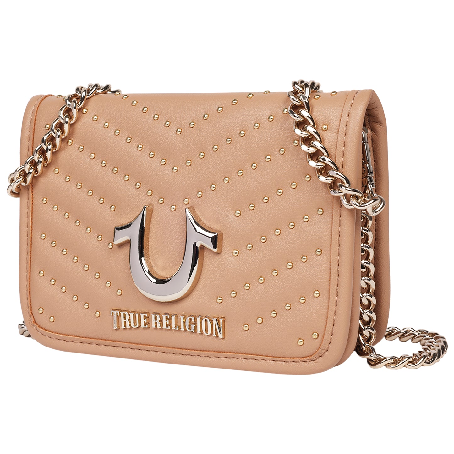 True Religion Horseshoe Multi Stud Flap Crossbody