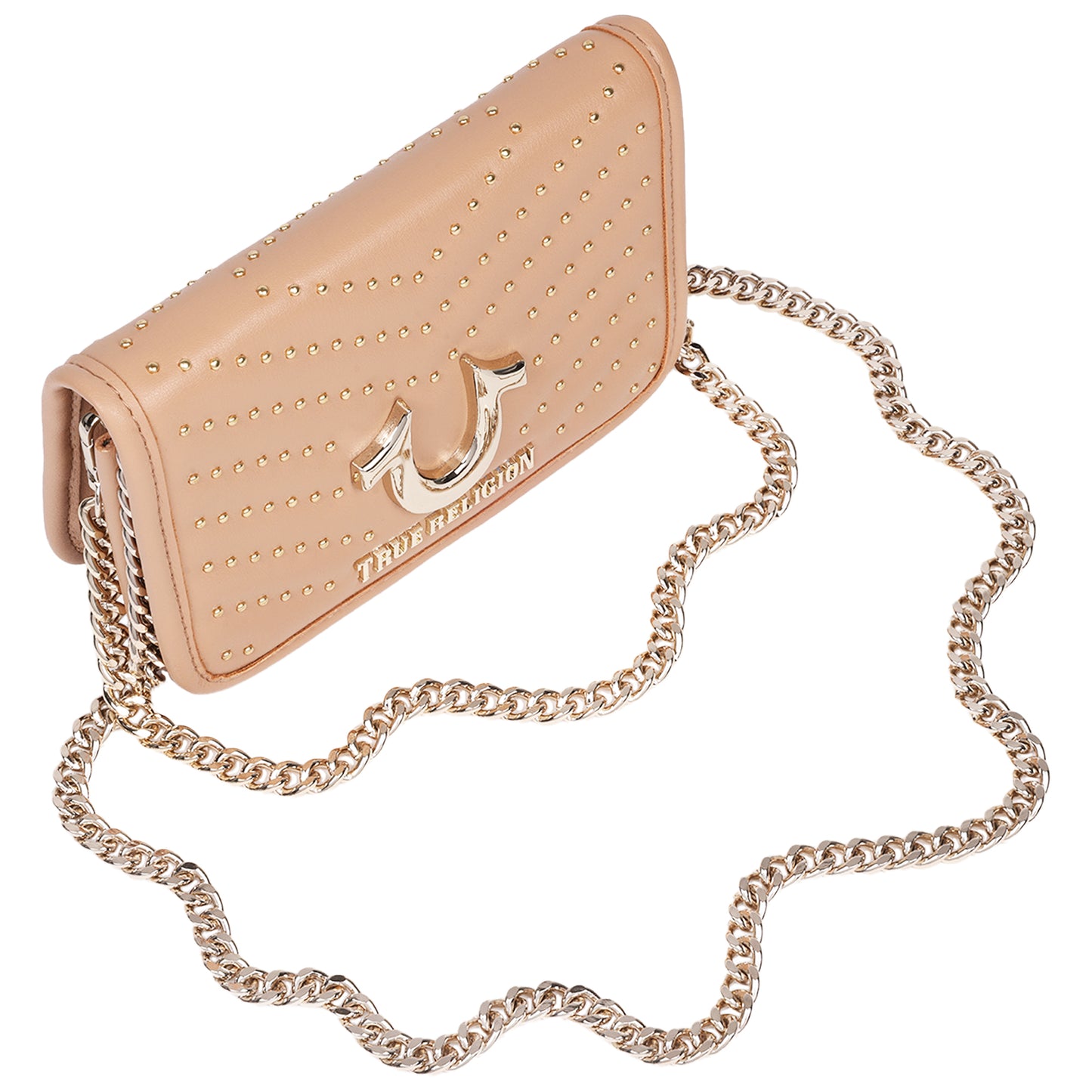True Religion Horseshoe Multi Stud Flap Crossbody