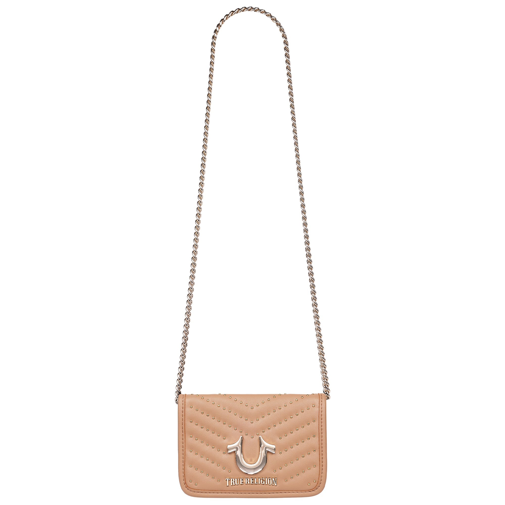 True Religion Horseshoe Multi Stud Flap Crossbody