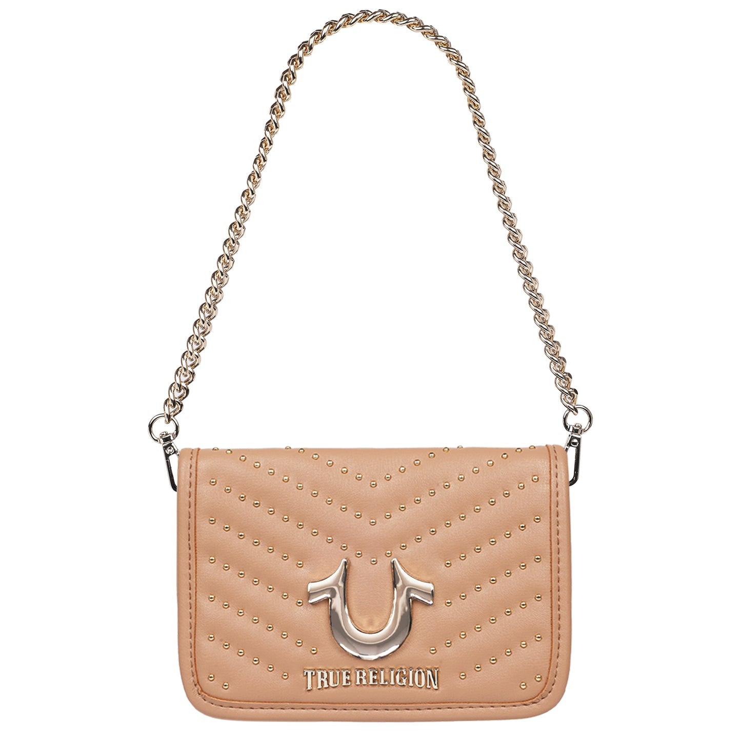 True Religion Horseshoe Multi Stud Flap Crossbody