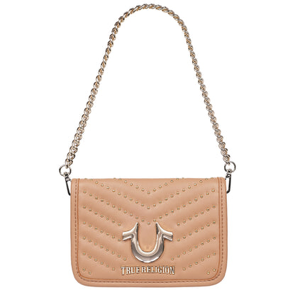 True Religion Horseshoe Multi Stud Flap Crossbody