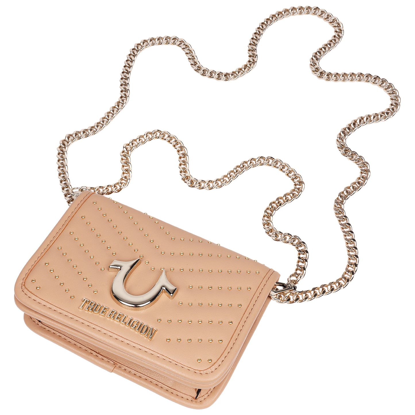 True Religion Horseshoe Multi Stud Flap Crossbody