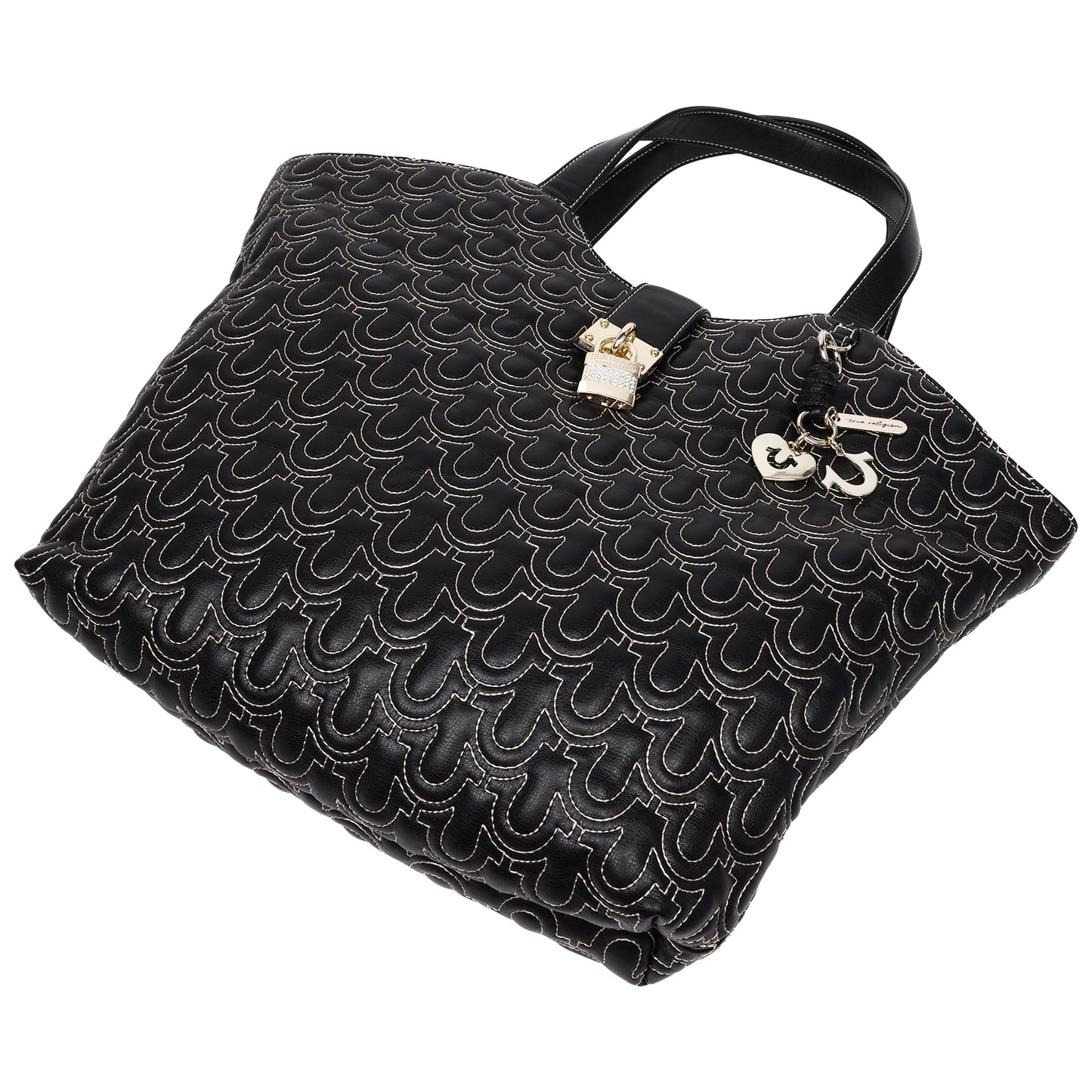 True Religion Horseshoe Quilt Charm Tote