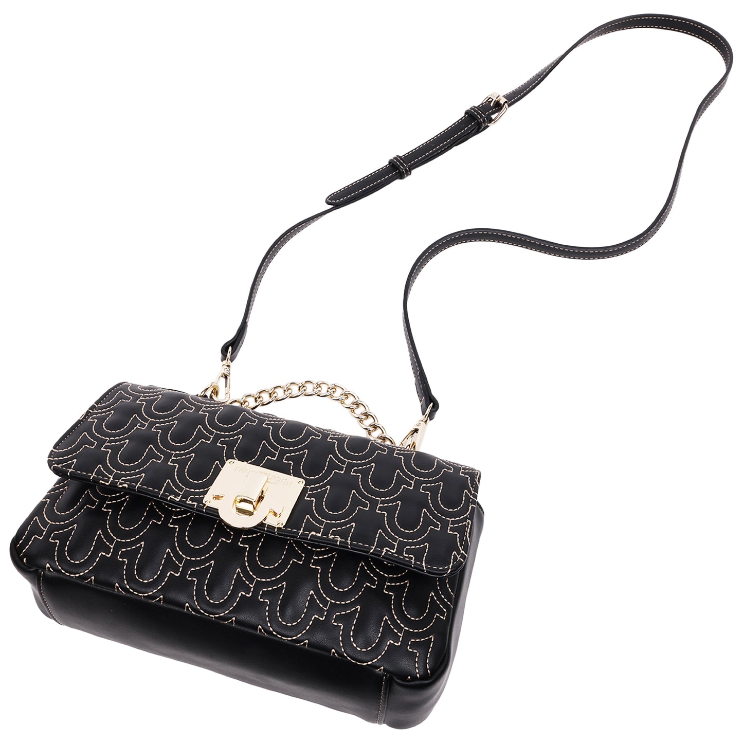 True Religion Horseshoe Quilted Flap Shoulder Bag
