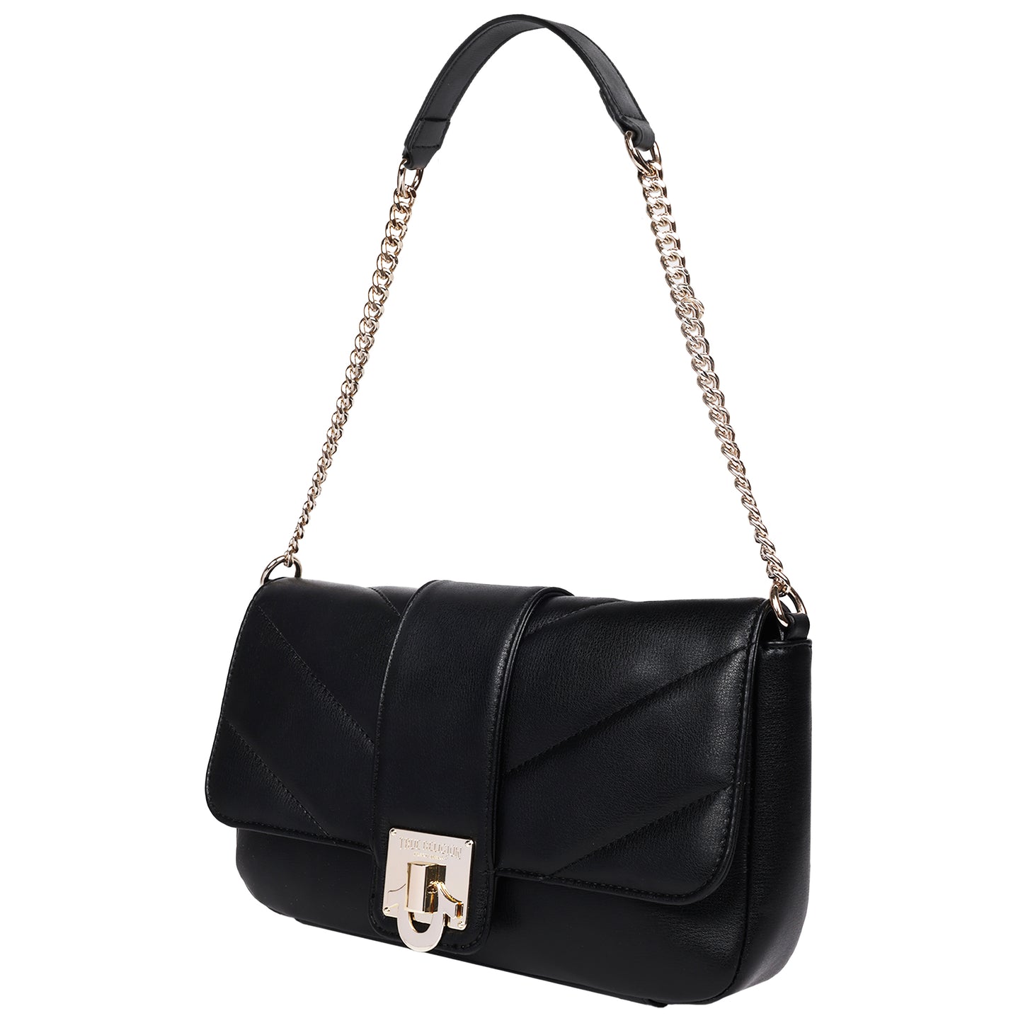 True Religion Quilted Flap Shoulder Bag with Mini Bag