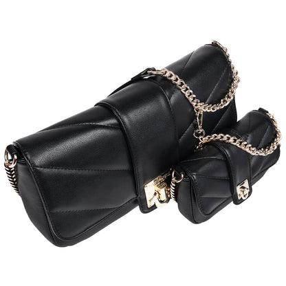 True Religion Quilted Flap Shoulder Bag with Mini Bag