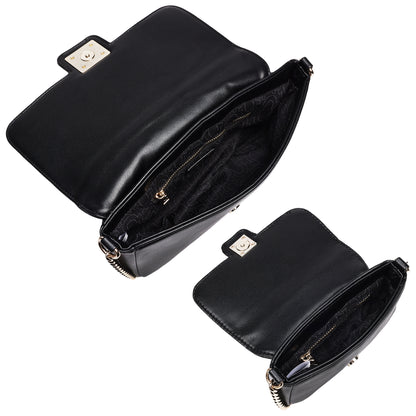 True Religion Quilted Flap Shoulder Bag with Mini Bag