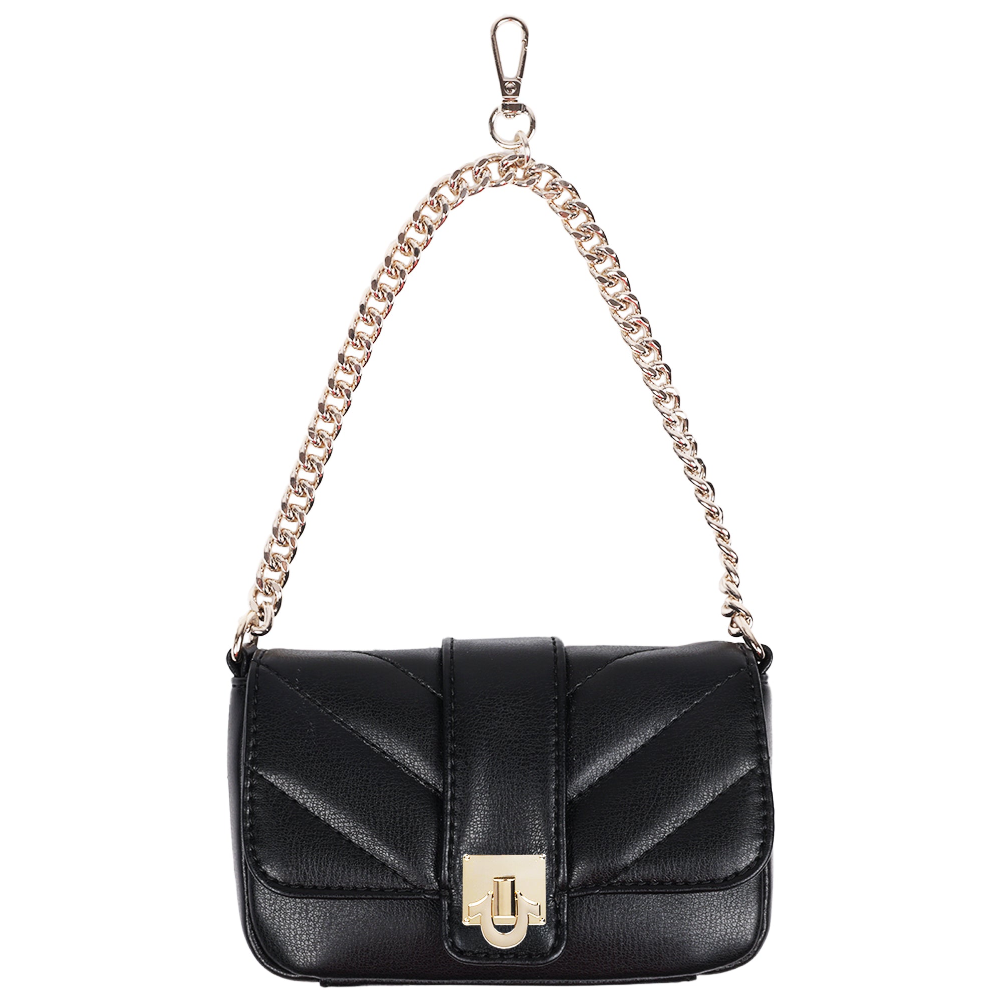 True Religion Quilted Flap Shoulder Bag with Mini Bag
