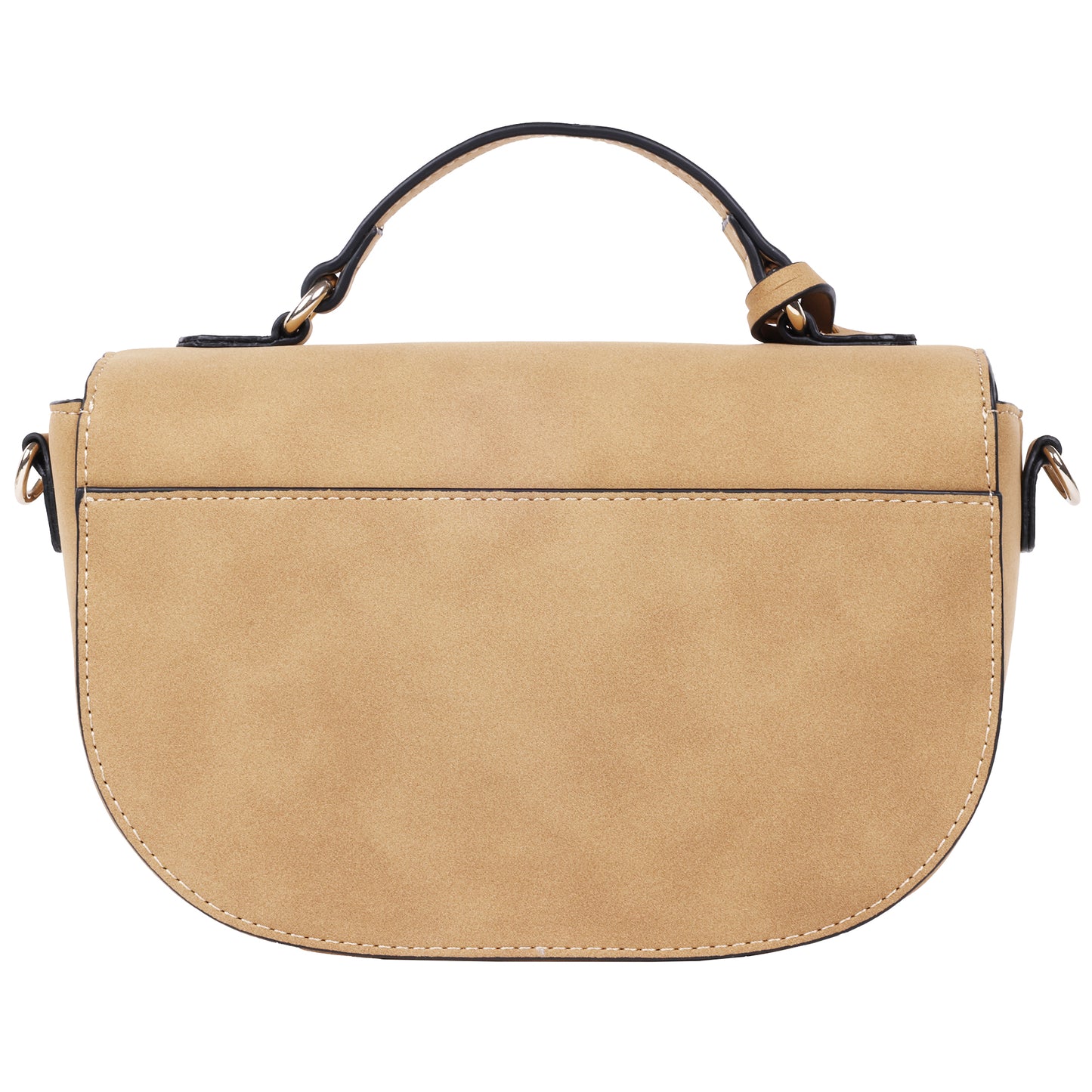 True Religion Trapunto Logo Suede Flap Crossbody