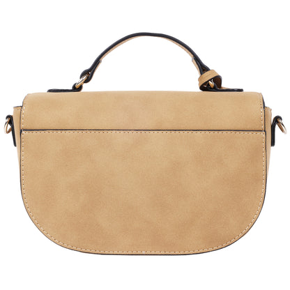 True Religion Trapunto Logo Suede Flap Crossbody