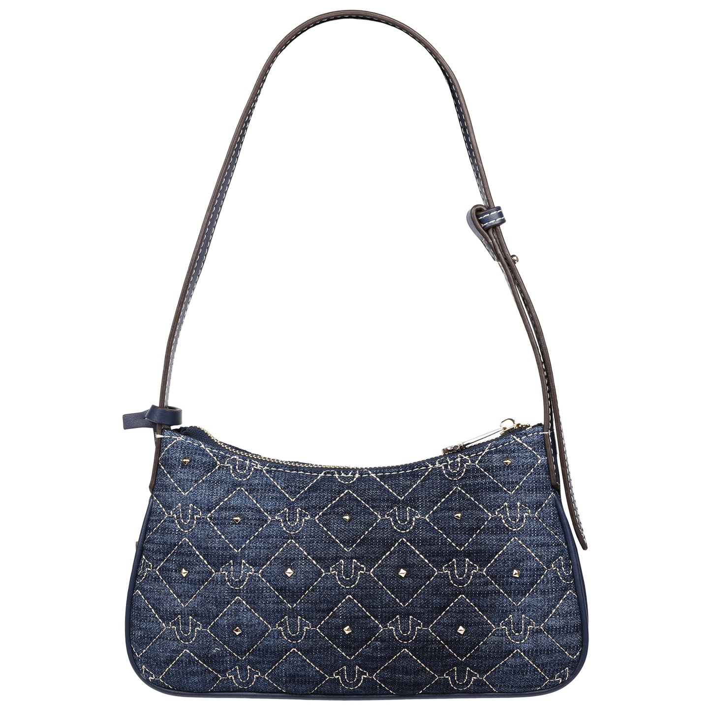 True Religion Studded Denim Shoulder Bag