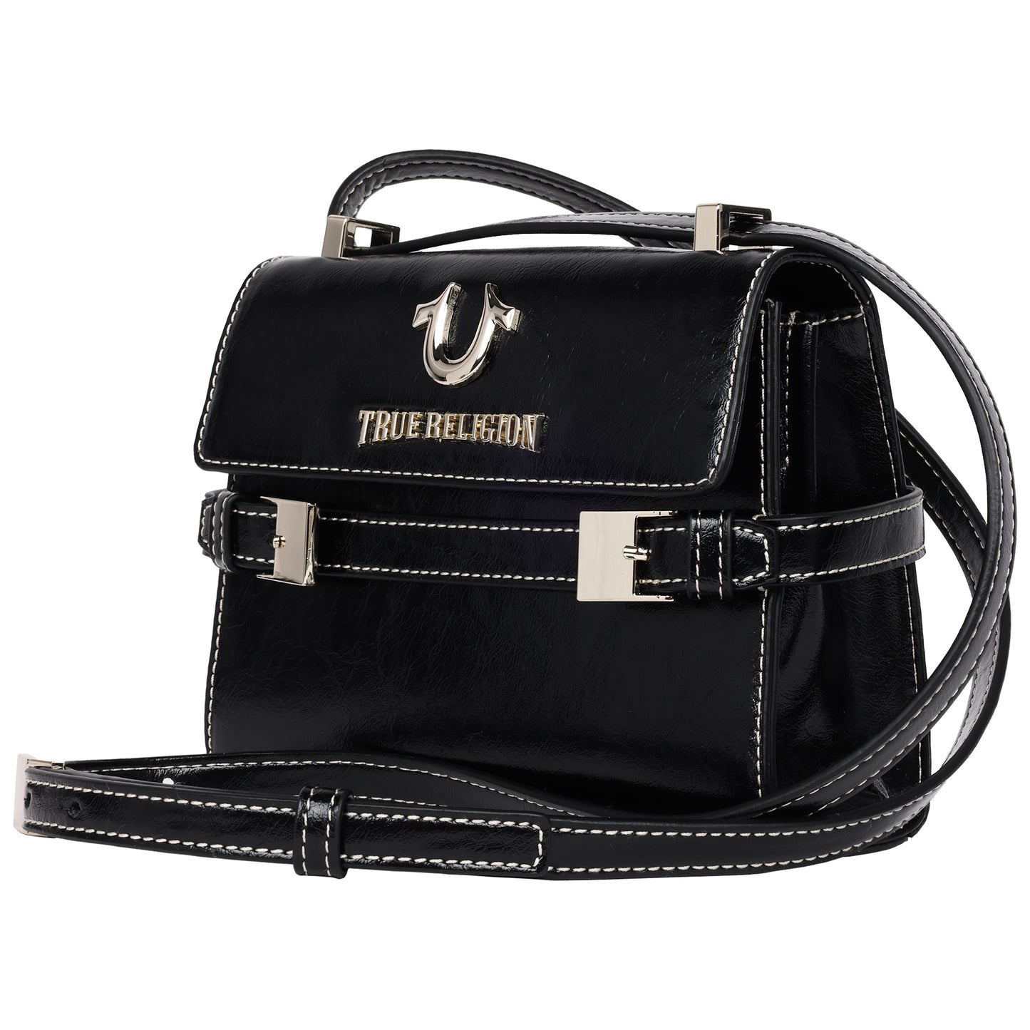 True Religion Buckle Tab Flap Bag
