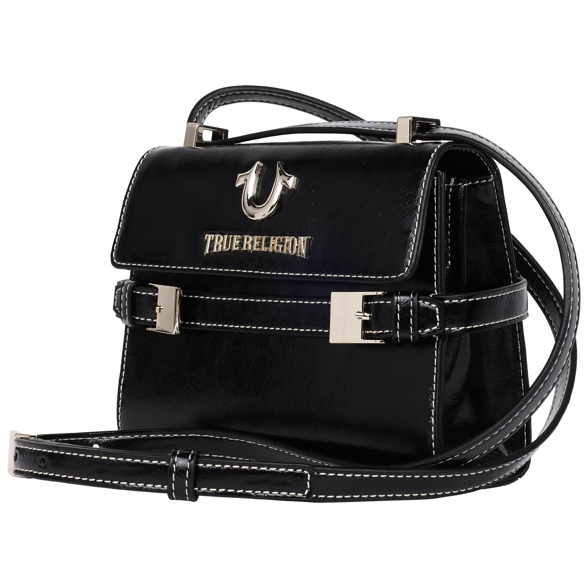 True Religion Buckle Tab Flap Bag