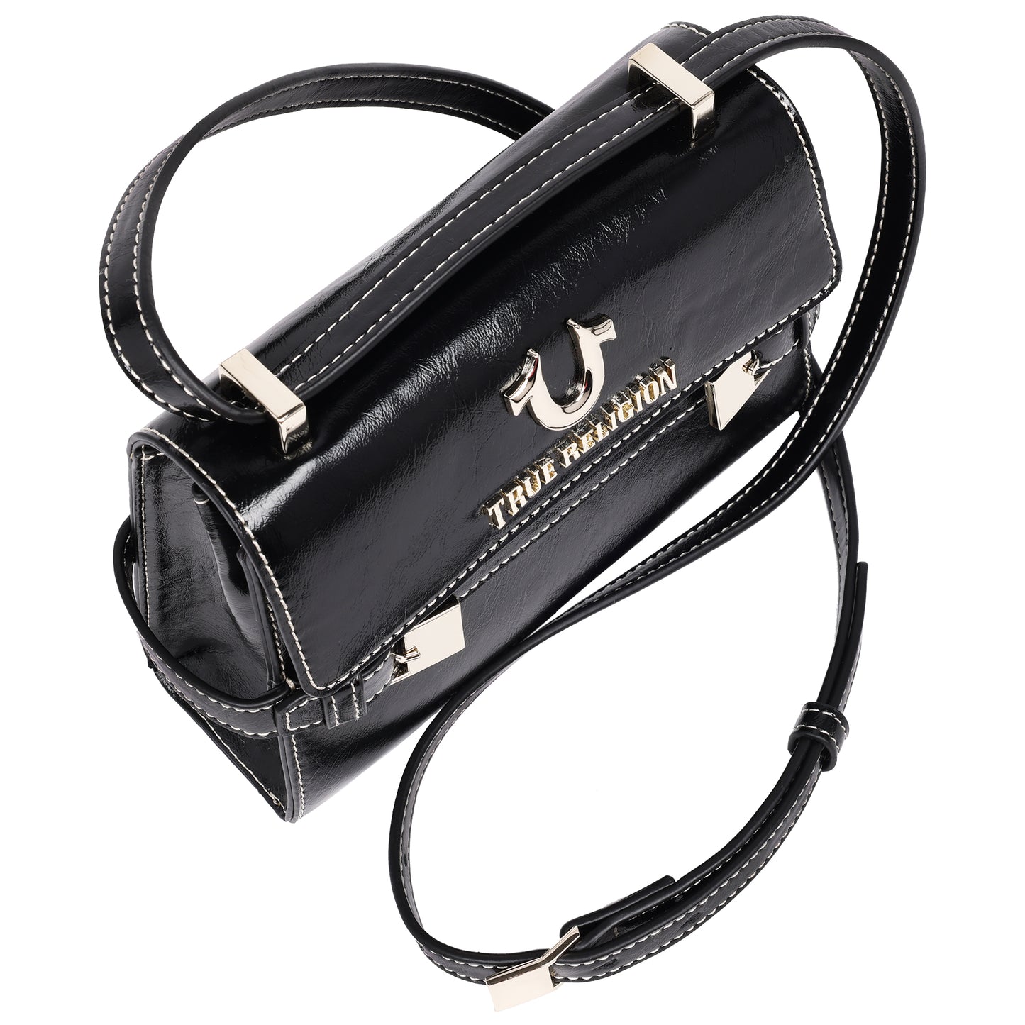 True Religion Buckle Tab Flap Bag