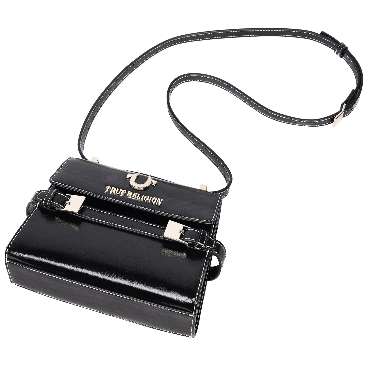 True Religion Buckle Tab Flap Bag