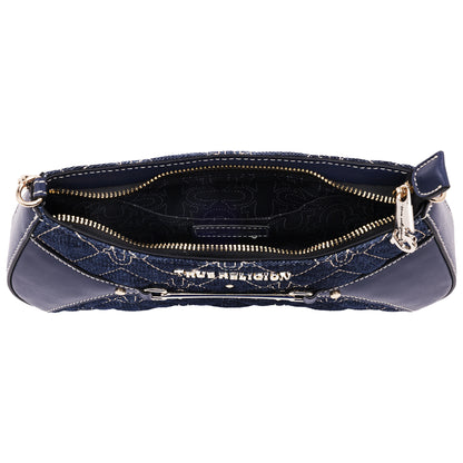 True Religion Studded Denim Chain Shoulder Bag