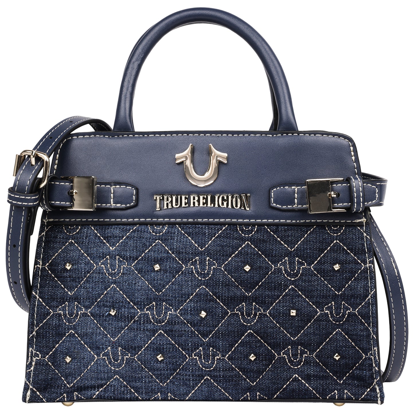 True Religion Studded Denim Tote