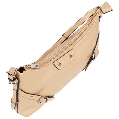 True Religion Smooth PU Belted Shoulder Bag