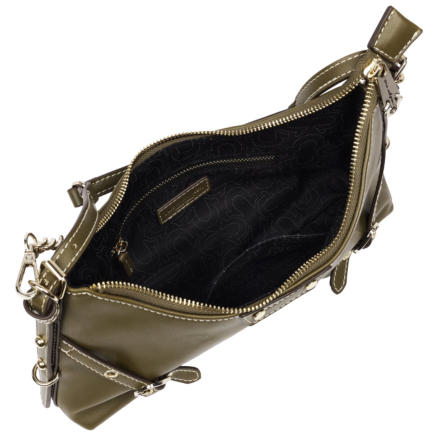 True Religion Smooth PU Belted Shoulder Bag